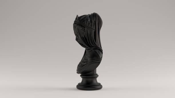 istock Black Woman Bust Sculpture with Drapery 1207914462