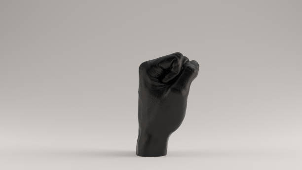 istock Black Raised Clenched Fist Anti Fascist 1207914466