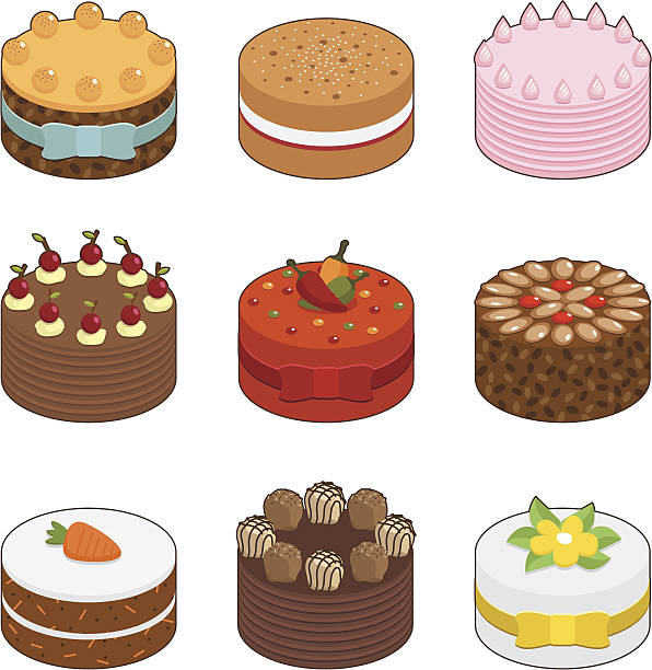 Smaczne ciasta – artystyczna grafika wektorowa