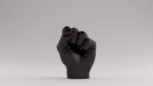 Black Raised Clenched Fist Anti Fascist
