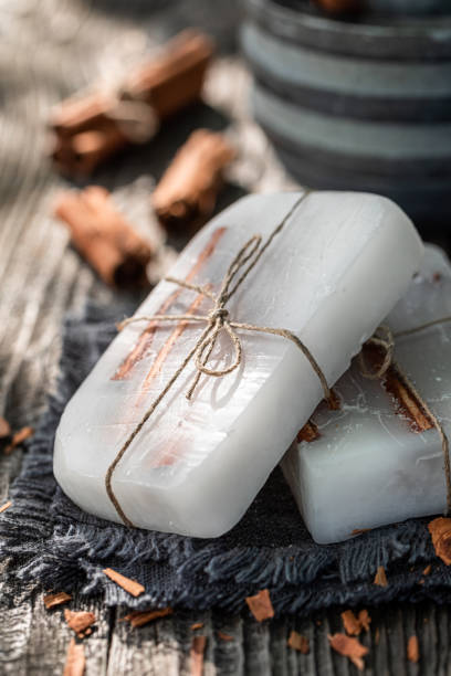 istock Aromatic cubes of cinnamon soap good for any skin 1207914874