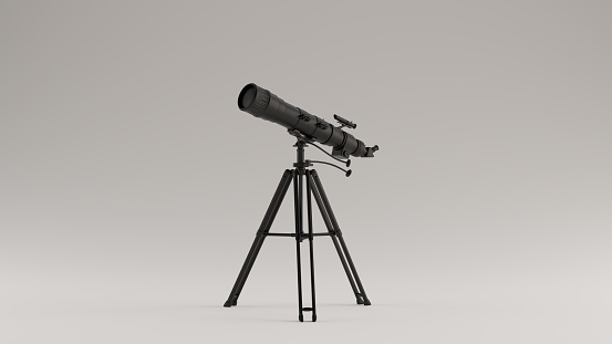 Black Modern Telescope 3d illustration 3d render