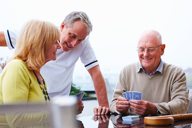 istock Elderly Couple Playing Cards 120792067