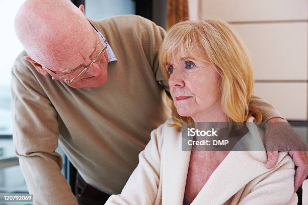 Senior Man Offering Comfort Stock Photo - Download Image Now - Dementia, Husband, Alzheimer's Disease