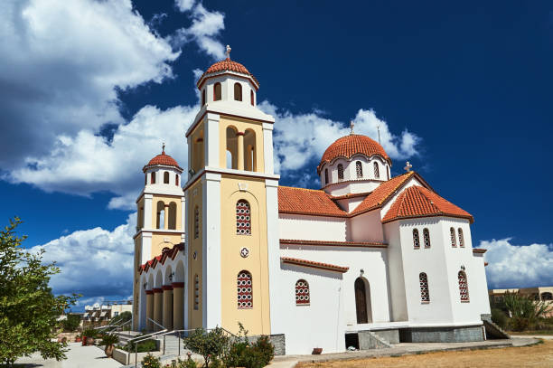 istock Orthodox church with a dome and bell towers 1207921035