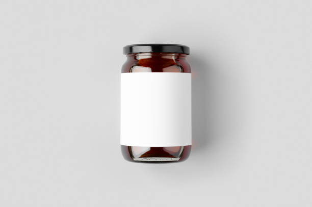 istock Honey jar mockup with blank label. 1207923308