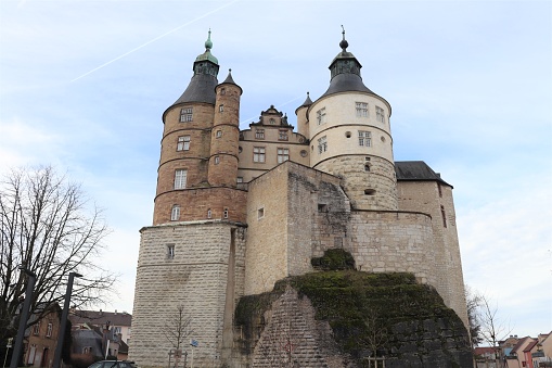 Castle of the Dukes of Württemberg in Montbéliard built in the 13th century - town of Montbéliard - Department of Doubs - Franche Comté region - France - Exterior view