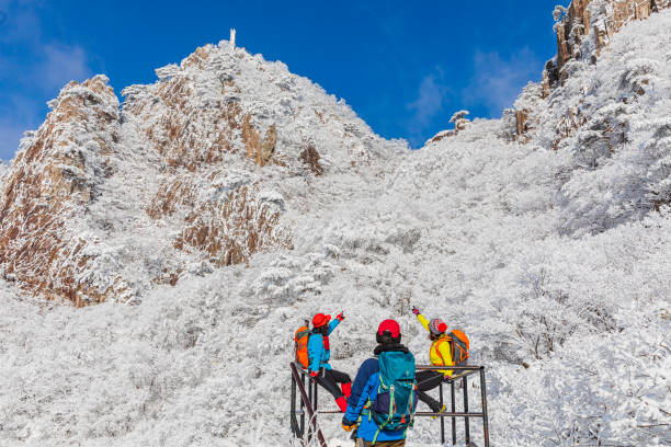 Beautiful winter scenery in The Snowy Mountains of Daedun