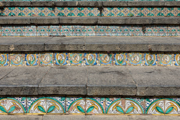 istock Stairway with polychrome ceramic tiles from Caltagirone Sicilia 1207927229