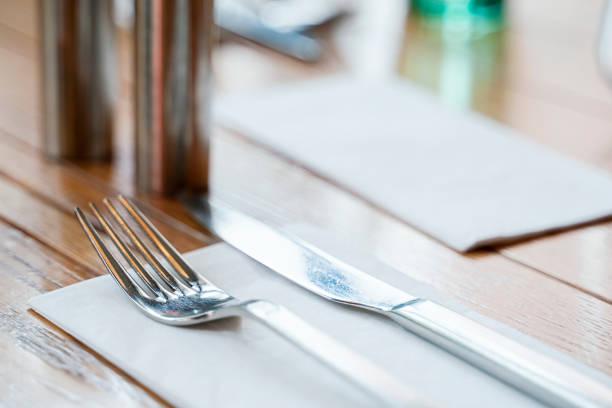 istock Cutlery, Eating utensils on a fine dining table 1207929858