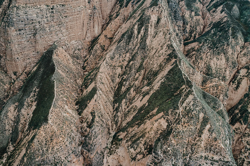 aerial view of  barren hills