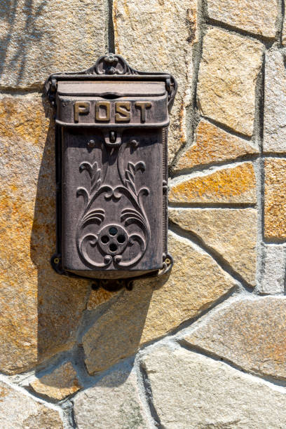 Beautiful decorated cast iron letterbox in Kazanlak, Stara Zagora Province, Bulgaria
