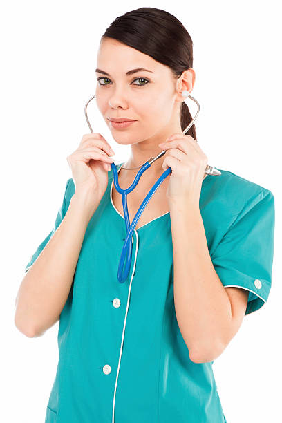 istock Female medical doctor with stethoscope 120793650