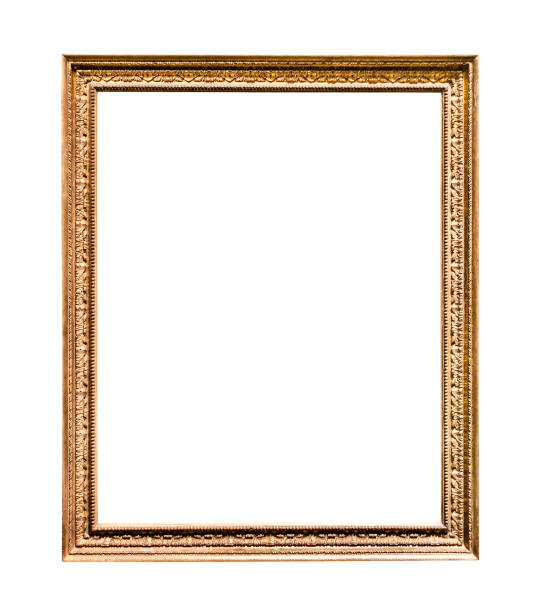 istock vertical narrow vintage wooden picture frame 1207938211