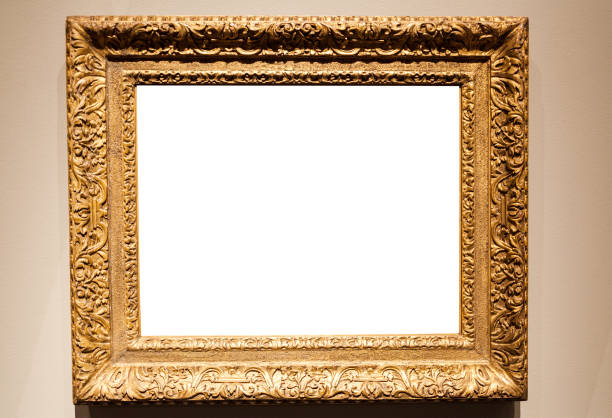 istock horizontal wide vintage painting frame on wall 1207938249