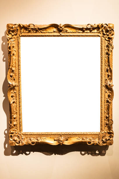 istock vertical vintage baroque painting frame on wall 1207938254