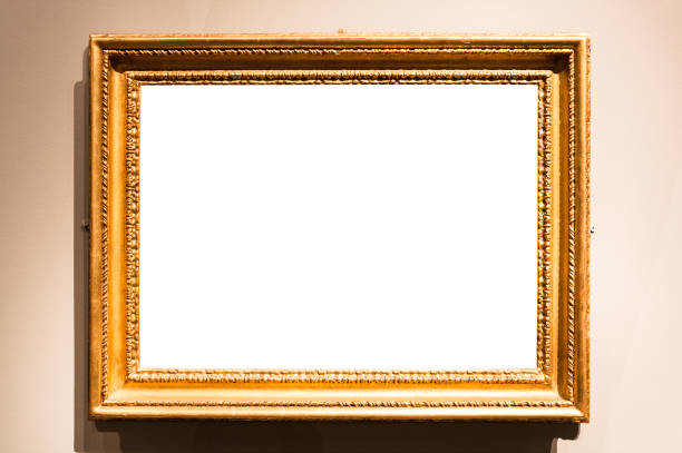 istock horizontal vintage painting frame on wall 1207938263