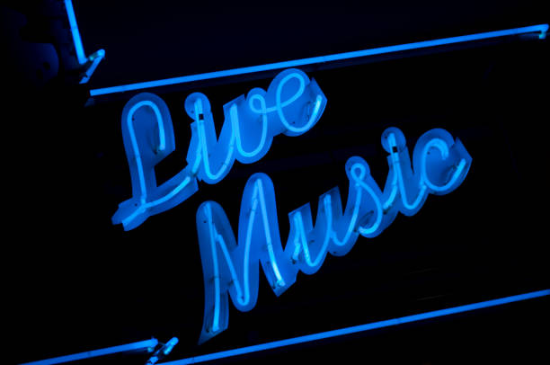 istock Live Music Neon Sign 1207943664