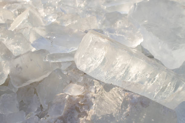 istock Pile of ice on a river 1207943921