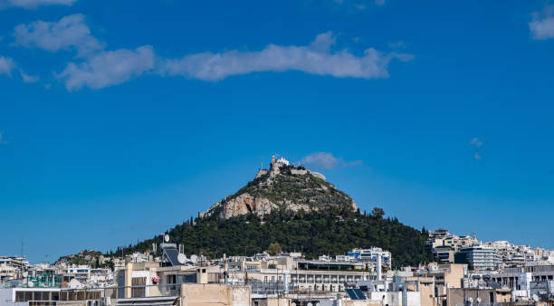 istock Greece. Athens Lycabettus hill, sunny day, blue sky. 1207946891