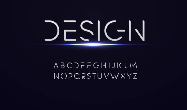 Abstract technology alphabet fonts. Typography technology digital font design. Abstract technology alphabet fonts. Typography technology digital font design. dj logo stock illustrations