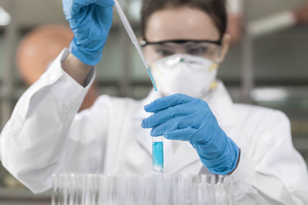 istock Young female scientist working in the CDC laboratory. 1207951887