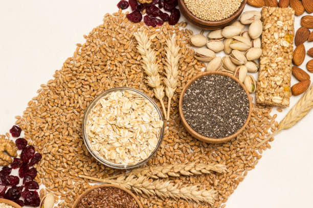 istock Balanced protein granola bar. Nuts, seeds, cereals 1207959894