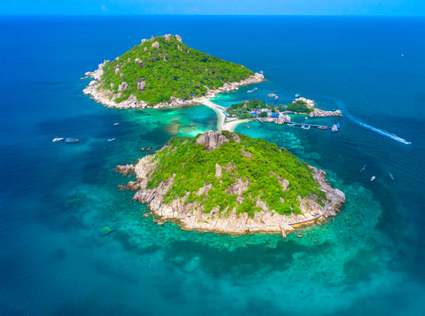 istock Koh Nang Yuan aerial view, Thailand 1207970778