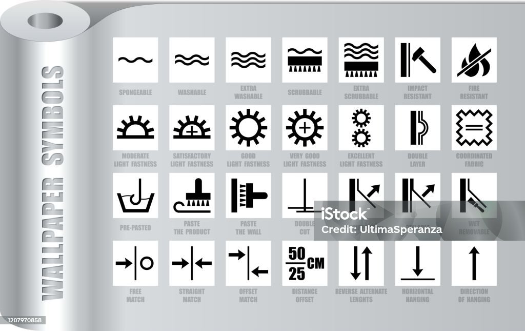 Ilustración de Conjunto Completo De Fondos De Pantalla Símbolos Negros Aislados En Blanco Iconos Cuadrados Vectoriales Para El Embalaje De Rollo De Papel De Pared Guía De Aplicación Uso Y Eliminación y Ilustración de Conjunto Completo De Fondos De Pantalla Símbolos Negros Aislados En Blanco Iconos Cuadrados Vectoriales Para El Embalaje De Rollo De Papel De Pared Guía De Aplicación Uso Y Eliminación y