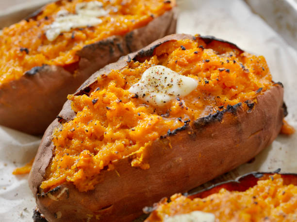 istock Twice Baked, Stuffed Sweet Potatoes 1207971264