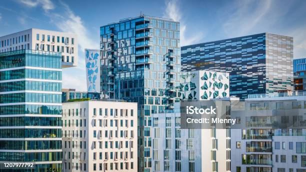 Oslo Modern Architecture Urban Skyline Panorama Norway Stock Photo - Download Image Now