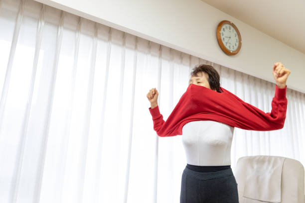 istock Senior woman getting ready in the morning 1207982625