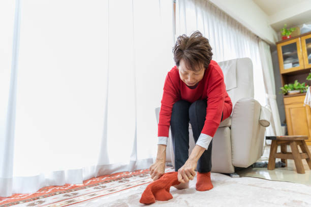 istock Senior woman getting ready in the morning 1207983850