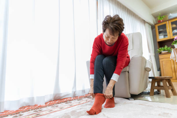 istock Senior woman getting ready in the morning 1207984127