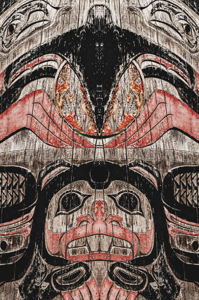 Haida totem pole symmetrical composite.