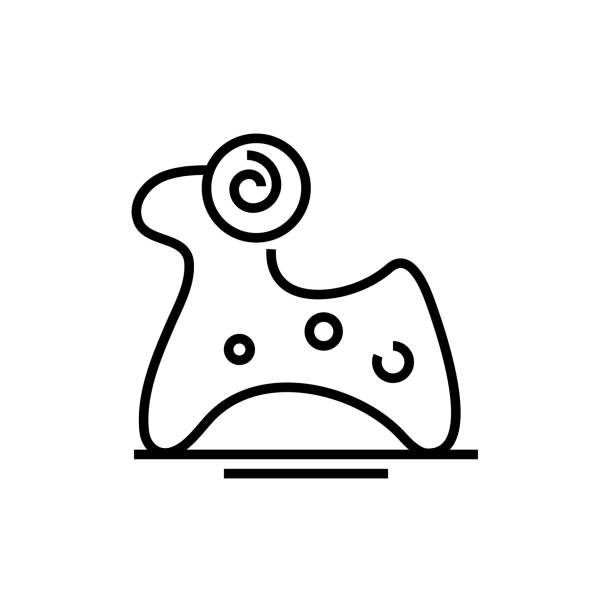 ilustrações de stock, clip art, desenhos animados e ícones de ceramic sheep line icon, concept sign, outline vector illustration, linear symbol - chicken animal foot farm store