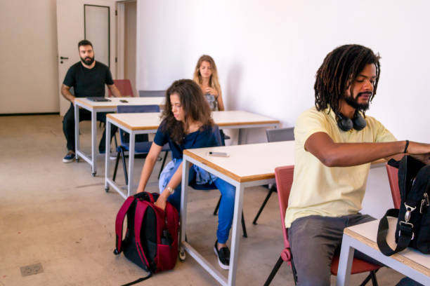 istock Group of university students at the classroom 1207992838