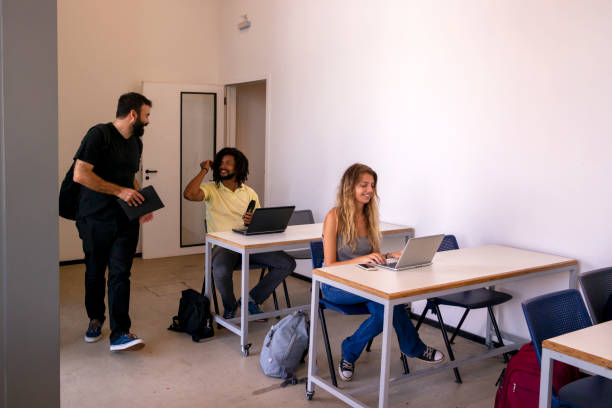 istock Group of university students at the classroom 1207992872