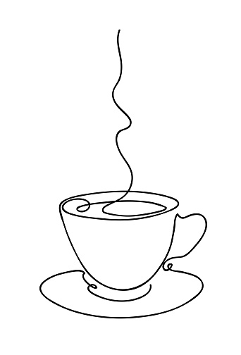 Ilustración de Taza De Café De Línea Continua De Dibujo A Mano Logotipo De  La Cafetería Estilo De Esquema Dibujado Sketch Vector Ilustración y más  Vectores Libres de Derechos de Café -