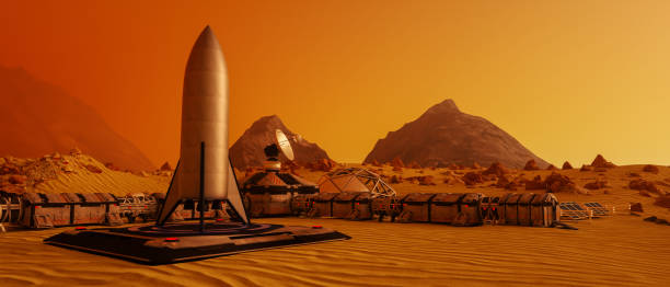 istock an outpost on the red planet mars (3d rendering) 1207997101
