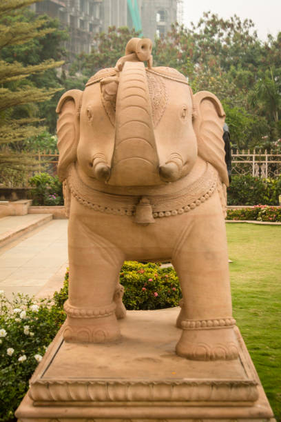 istock Monument of an elephant in Hindu temple 1208001825