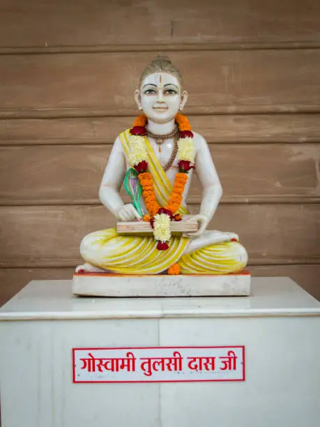 Statue of Goswami Tulsi Das Ji (writer of Hindu Epic Ramayana)