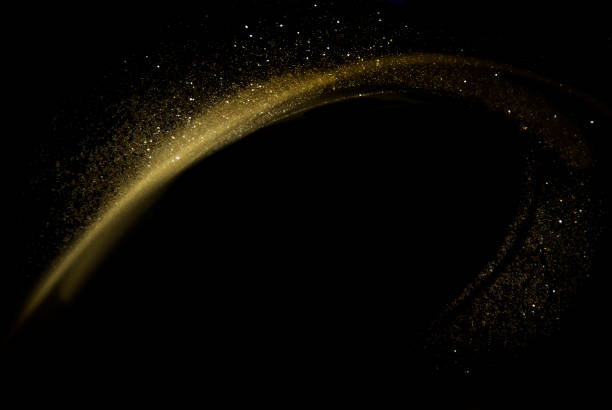 goldene welle - black gold abstract spiral stock-fotos und bilder