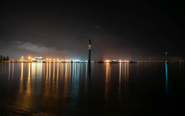 istock Night lights over Tauranga harbour 1208009031