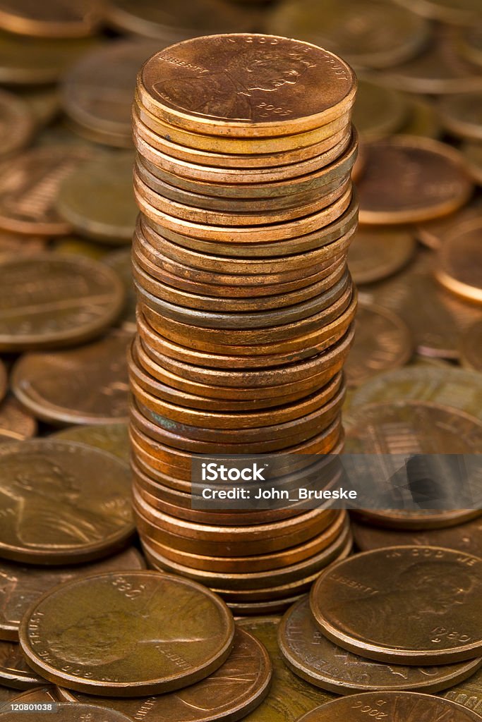 Prinny Stack Penny Stack Stock Photo - Download Image Now - Abraham Lincoln ...