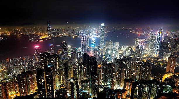 istock Hong Kong skyline at night 120801215