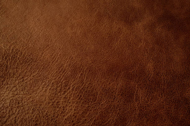 istock Brown leather texture background, genuine leather, top view. Brown leather texture - skin animal. 1208013633