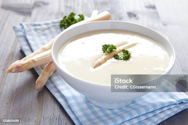 Fresh Asparagus Soup Stock Photo - Download Image Now - Asparagus, Soup, Cream Soup