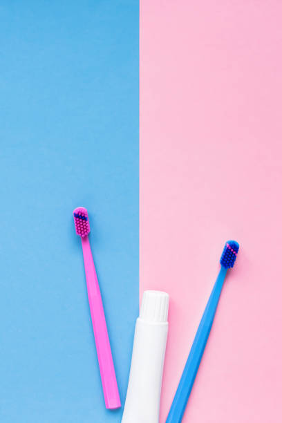 istock Teeth hygiene and oral care products flatlay 1208017653