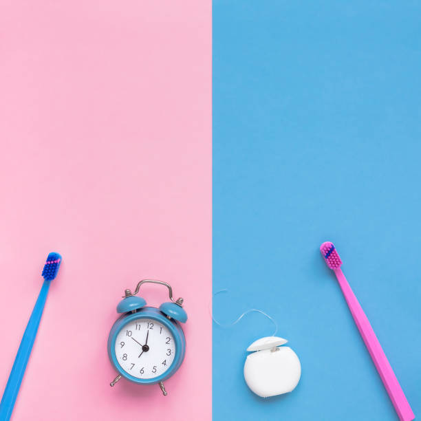 istock Teeth hygiene and oral care products flatlay 1208017756
